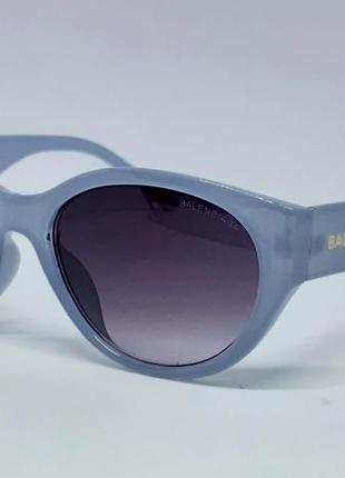 Женские в стиле balenciaga солнцезащитные очки серо голубые с ...