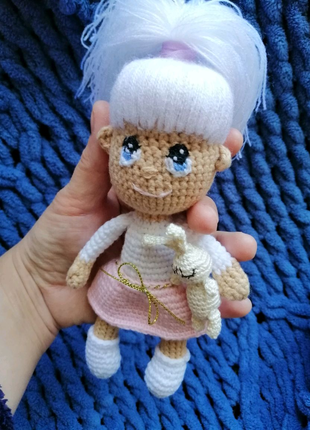 Лялечка Василинка, в'язана лялька ручної роботи, вязані іграшки