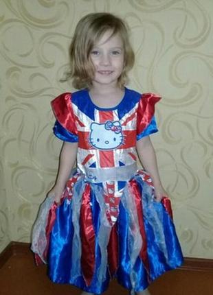 Карнавальное платье хеллоу китти 7-8 лет.