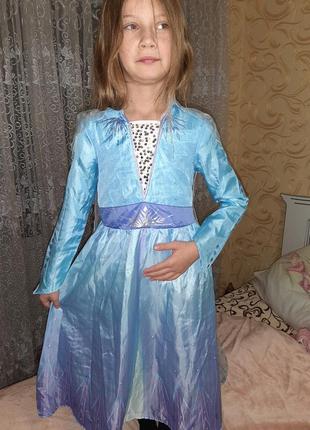Платье ельза холодное сердце на 7-8 лет