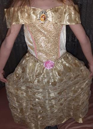 Платье принцесса белль на 7-8 лет