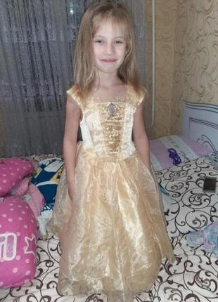 Платье принцесса белль на 5-6 лет