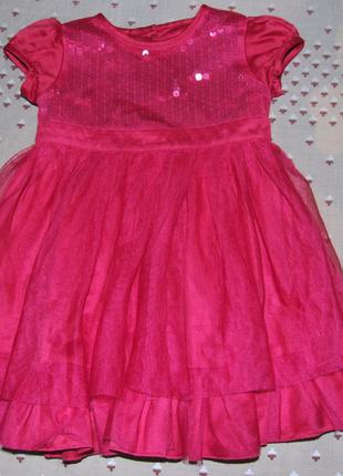 Платье нарядное 12-18 мес марк спенсер 1 год девочке