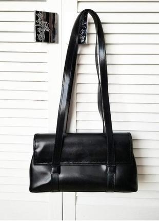 Женская кожаная сумка черная из натуральной кожи сумка на плеч...
