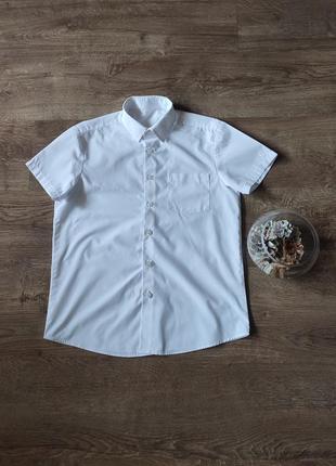 Рубашка рубашка классическая базовая белая на мальчика