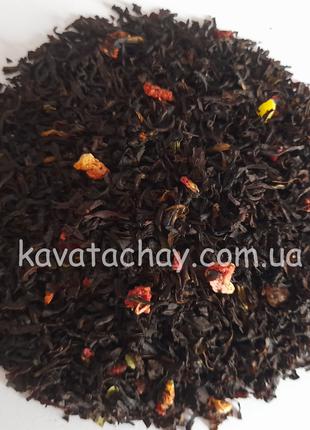 Чорний чай Суниця з вершками 250г