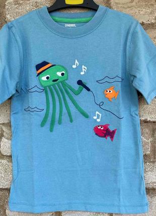 1, Бавовняна щільна футболка з аплікацією Морські музиканти Дж...