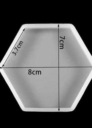 Силиконовый молд подставка Шестиугольник маленький 8 см для эп...