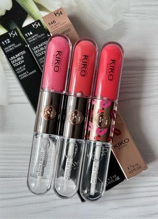 Unlimited double touch! стійка рідка помада kiko milano!