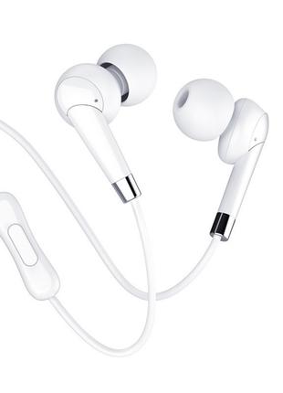 Наушники Hoco M58 Amazing universal earphones with mic White