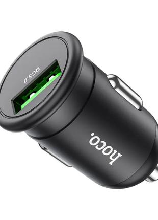 АЗУ Hoco Z43 Mighty single port QC3.0 car charger Black