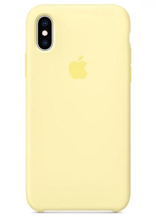 Чехол Apple Silicone Case 1:1 iPhone XS Max Mellow Yellow (11)
