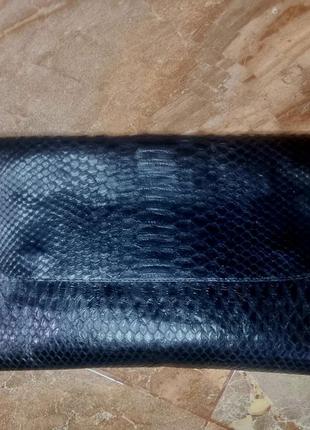 Клатч сумка из кожи змеи из потона 100%