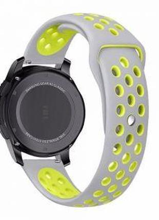 Ремешок Nike Sport 22 mm Watch Gear S3/Xiaomi Amazfit Grey/Yel...