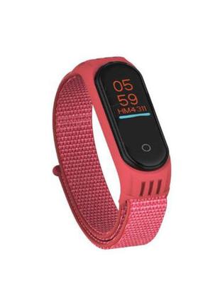 Ремешок Nylon Mi Band 5/6 Rose Red (26)