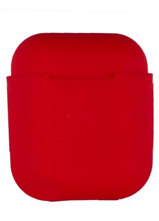 Чехол Silicone Case Airpods 1/2 Red (1)