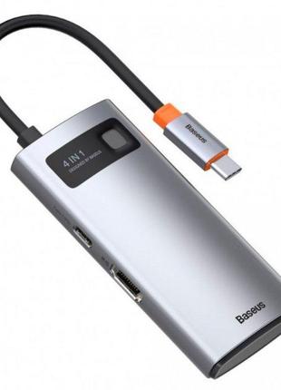 USB-хаб Baseus Metal Gleam Series 4-in-1 Multifunctional Type-...