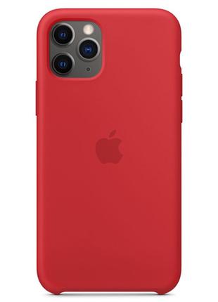 Чехол Apple Silicone Case 1:1 iPhone 11 Pro Red (2)