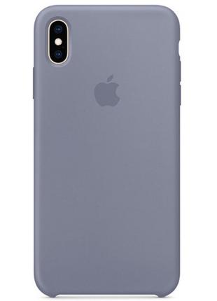 Чехол Apple Silicone Case 1:1 iPhone XS Max Lavender Grey (8)