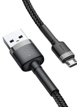 Кабель Baseus cafule Cable USB For Micro 2.4A 1M Gray+Black