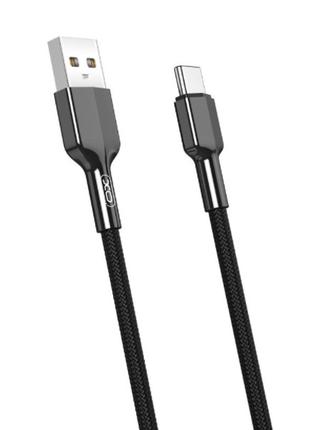 Кабель XO NB182 2.4A USB Cable type-c Black