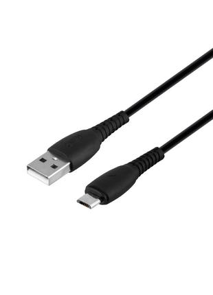 Кабель XO NB-P163 2.4A USB cable for micro 1M Black