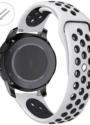 Ремешок Nike Sport 22 mm Watch Gear S3/Xiaomi Amazfit White/Bl...