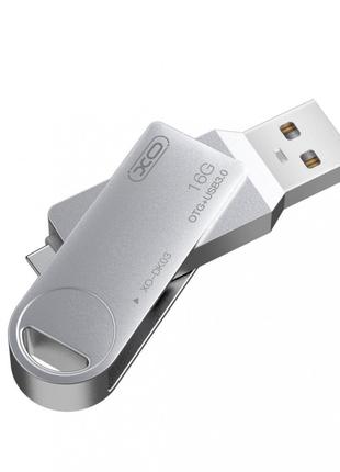 Флеш-накопичувач XO DK03 USB3.0 + Type-c rotating Flash Disk 3...