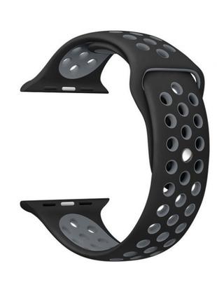 Ремешок Nike Sport Apple Watch 42/44/45 mm Black+Gray (1)