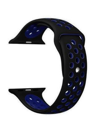 Ремешок Nike Sport Apple Watch 42/44/45 mm Black+Blue (8)