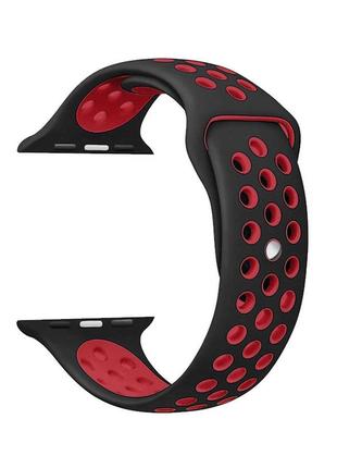 Ремешок Nike Sport Apple Watch 42/44/45 mm Black+Red (18)