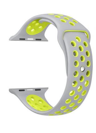 Ремешок Nike Sport Apple Watch 38/40/41 mm Gray+Yellow (3)
