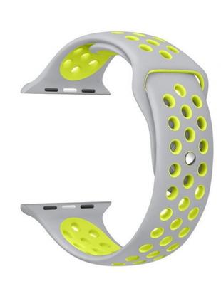 Ремінець Nike Sport Apple Watch 42/44mm Gray Yellow (3)