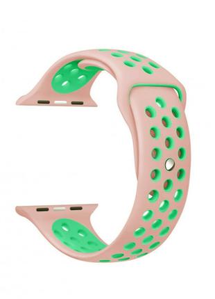 Ремешок Nike Sport Apple Watch 42/44/45 mm Pink+Green (17)