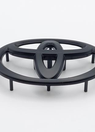 Эмблема руля Toyota (чёрный, матовый) на шпильках, 65х45 мм