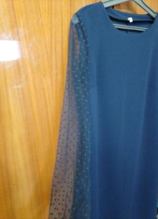 Сукня з рукавом сіткою