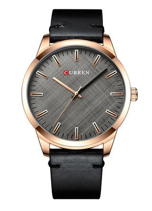 Классические мужские наручные часы Curren 8386 Black-Gold-Gray