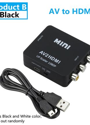 Конвертер AV в HDMI перехідник адаптер AV2HDMI тюльпан