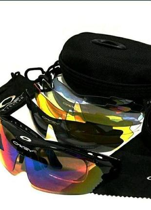 Тактические очки sports  black 5 линз.100%поляризация