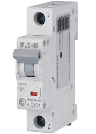 Автоматический выключатель 50А (тип С) 1п 4.5кA Eaton HL-C50/1