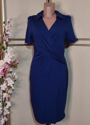 Шикарное синее платье с драпировкой jolie moi