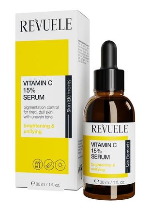 Сыворотка для лица с витамином с, serum vitamin c 15%, revuele...