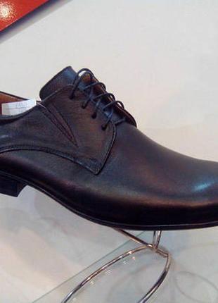Кожаные мужские туфли дерби больших размеров 45,46,47