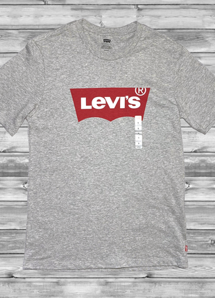 Футболка мужская levi's® logo classic t-shirt серая оригинал