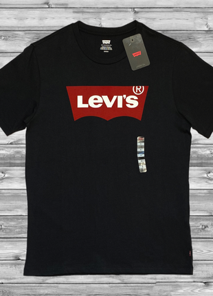 Футболка мужская levi's® logo classic t-shirt черная оригинал