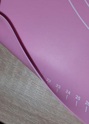 Килимок кондитерський силіконовий з розміткою 50х70 рожевий