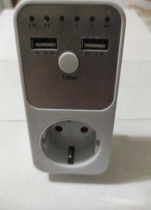 Умная розетка с таймером + USB