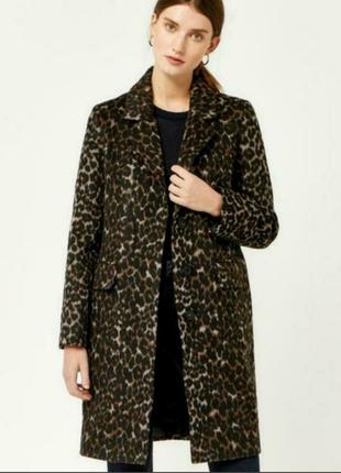 Пальто в леопардовый принт фирменное м