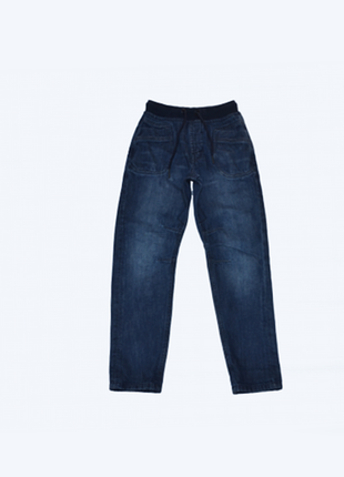 Синие фирменные джинсы брюки джоггеры george на мальчика 7-8 лет