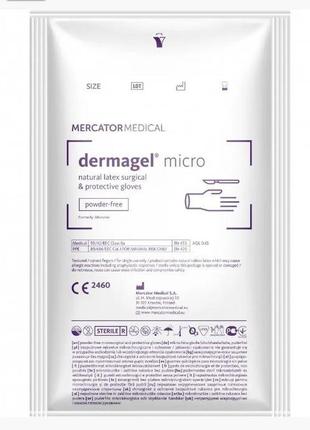 Перчатки dermagel micro (microtex) латексные хирургические сте...